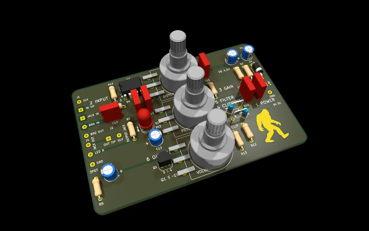 CLAW circuit board drawn from its design file